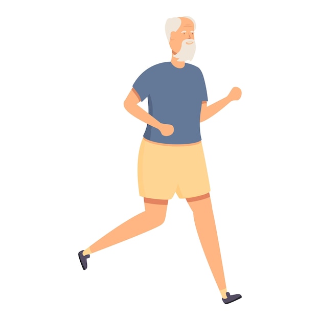 Adult morning running icon cartoon vector Workout jogging