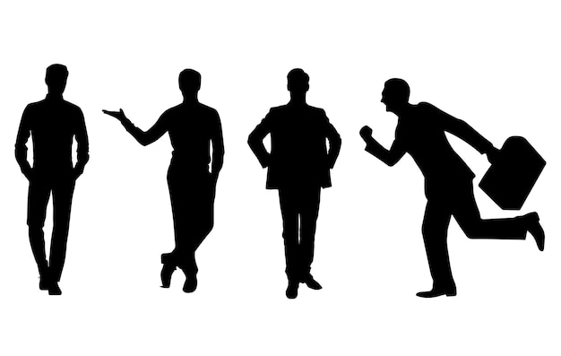 Adult people silhouettes business