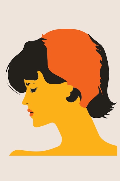 Vector adult woman illustrating international women's day with fictional character