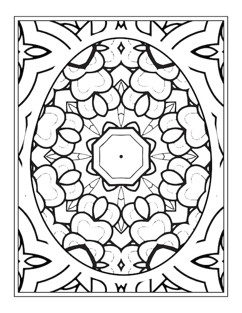 Adults Easter Egg with Flower Pattern coloring page for adults