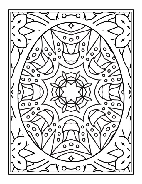 Adults Easter Egg with Flower Pattern coloring page for adults