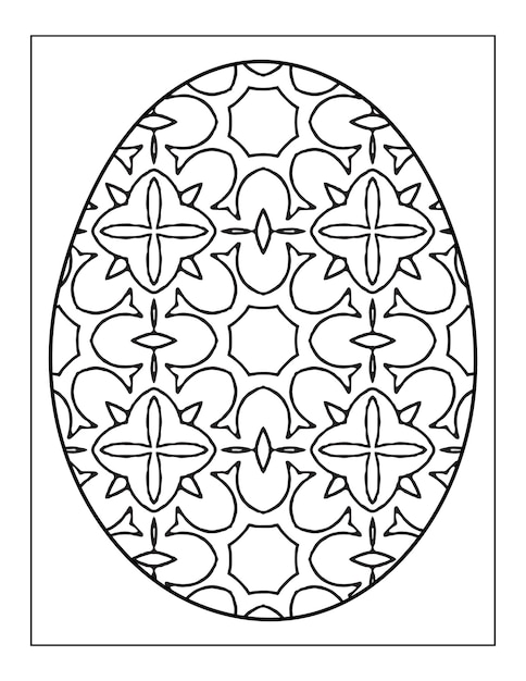 Adults Easter Egg with Flower Pattern coloring page Intricate Easter Egg coloring page