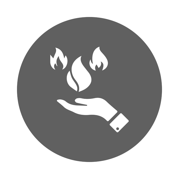 Vector adust burning burnt icon gray vector graphics