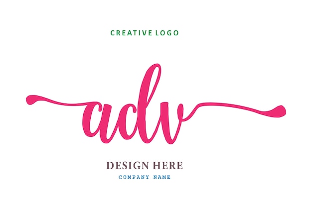 ADV lettering logo is simple easy to understand and authoritative