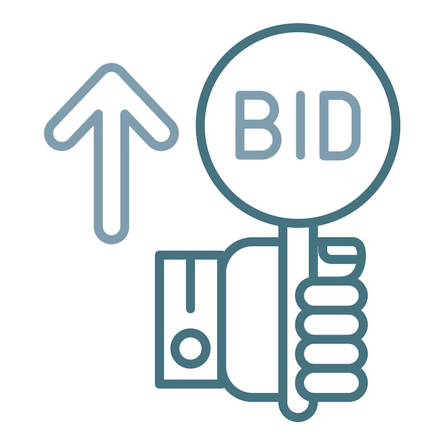 Advance Bid Flat Illustration