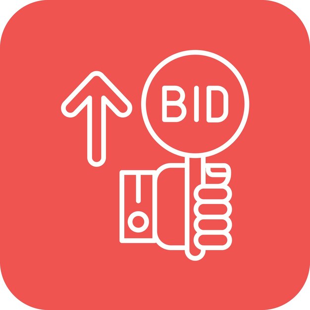 Vector advance bid icon vector image can be used for auction house