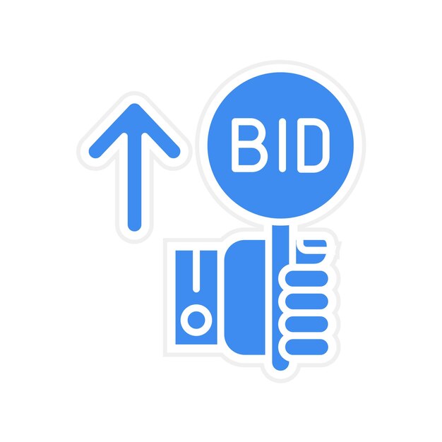 Advance bid icon vector image can be used for auction house