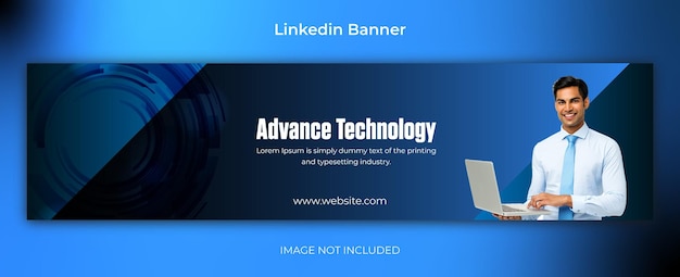 Vector advance technology linked banner or cover template