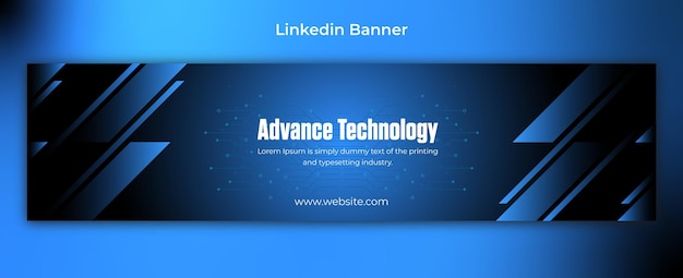 Advance technology linked banner or cover template