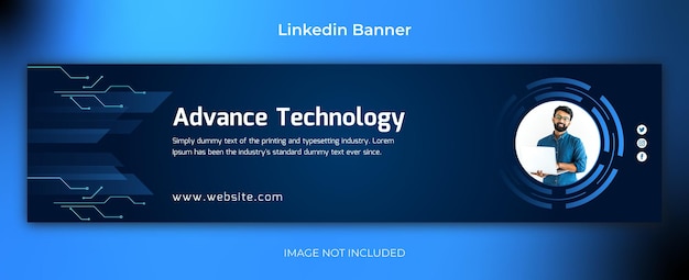 Vector advance technology linked banner or cover template