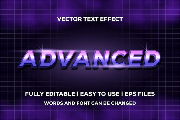 Advanced text effect fully editable