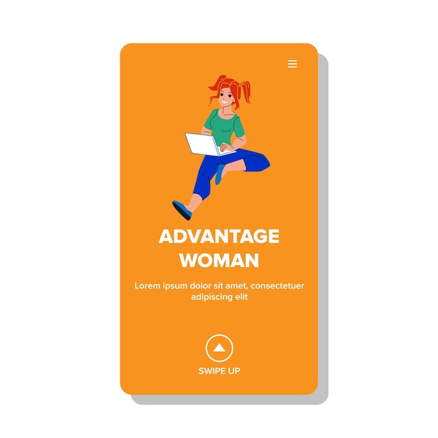 Advantage woman vector