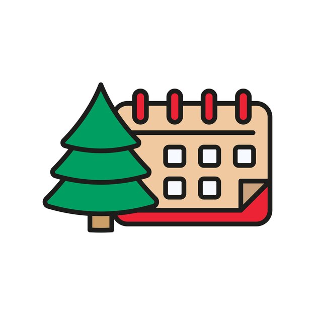 アドベント カレンダー クリスマス アイコン ベクトル 基本 デザイン シンプル モダン