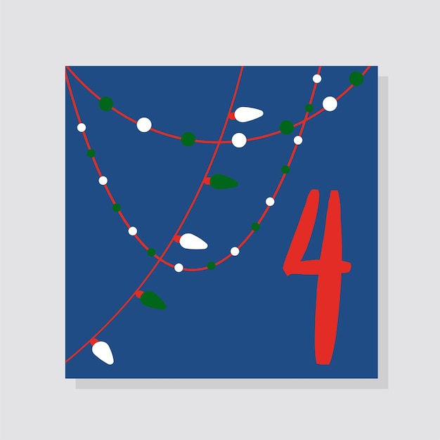 Advent calendar with number