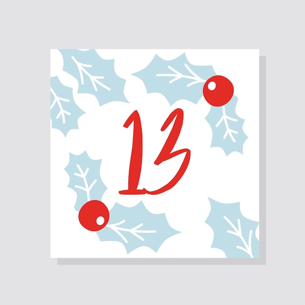 Adventskalender met nummer