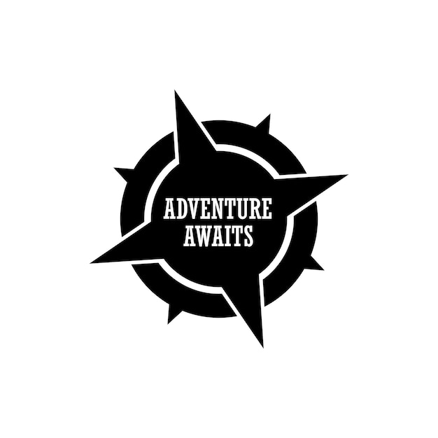 Adventure awaits logo icon illustration