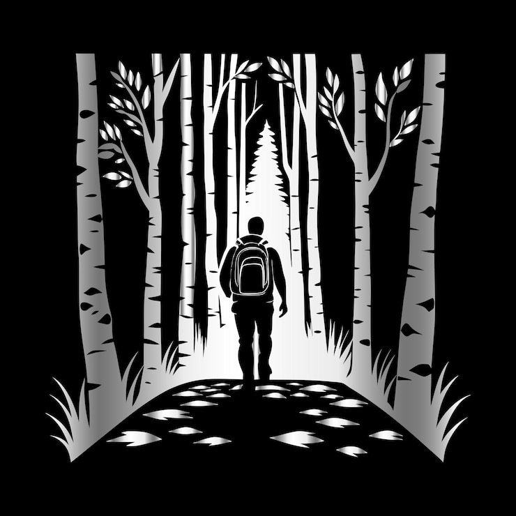 Vector adventure awaits vintage camping logo with retro mountain hiking emblem