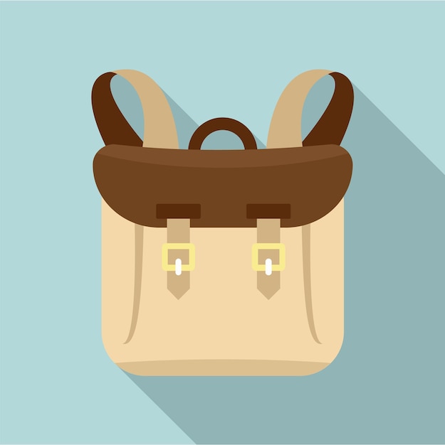 Adventure backpack icon Flat illustration of adventure backpack vector icon for web design