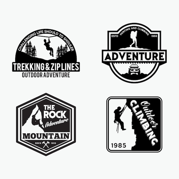 Vector adventure badges en logo