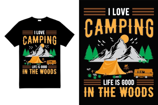 Adventure camping t-shirt design template image vector typography design