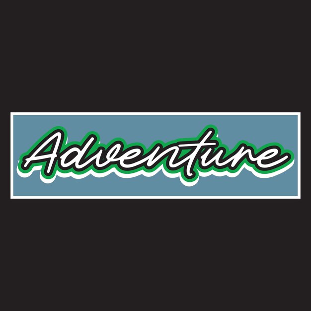 Vettore t-shirt adventure dark con effetto pennello