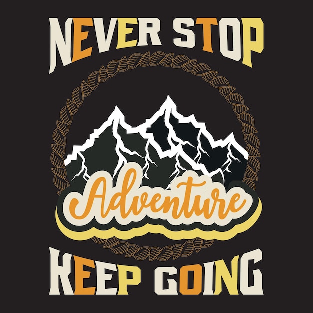 Adventure dark t shirt design