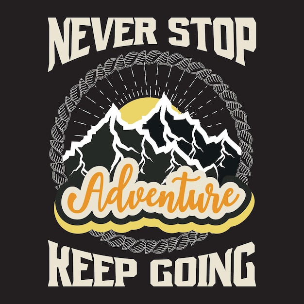 Vector adventure dark t shirt design