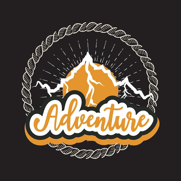 Adventure dark t shirt design