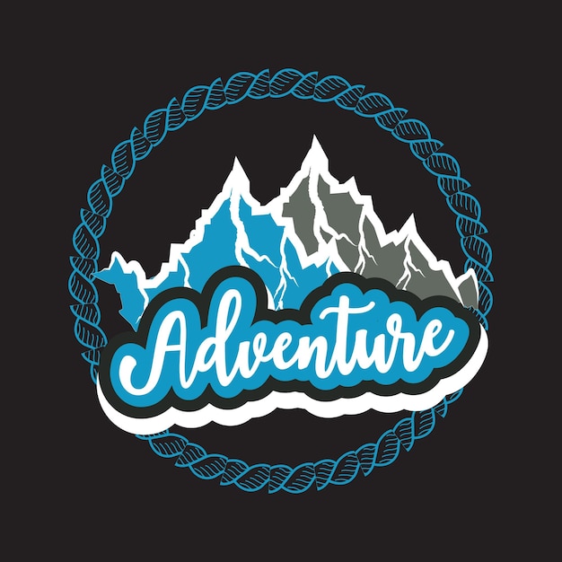 Vector adventure dark t shirt design