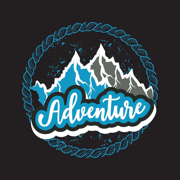 Vector adventure dark t shirt design