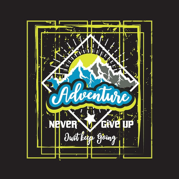 Vector adventure dark t shirt design