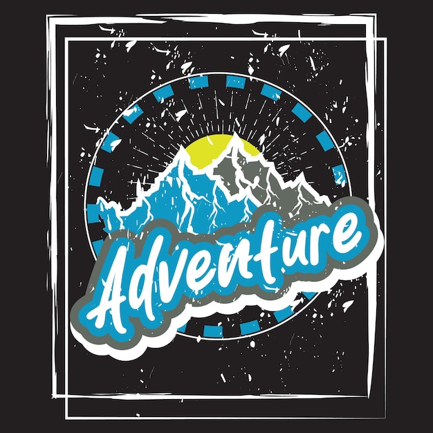 Vector adventure dark t shirt design