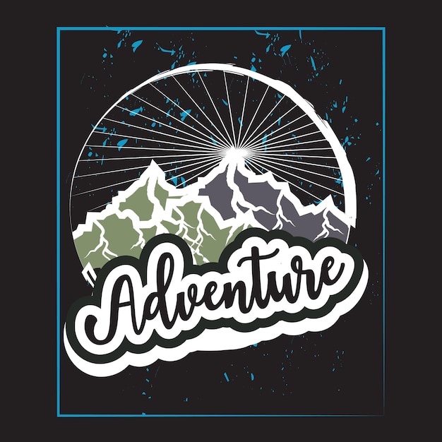 Vector adventure dark t shirt design