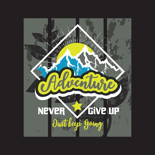 Vector adventure dark t shirt design