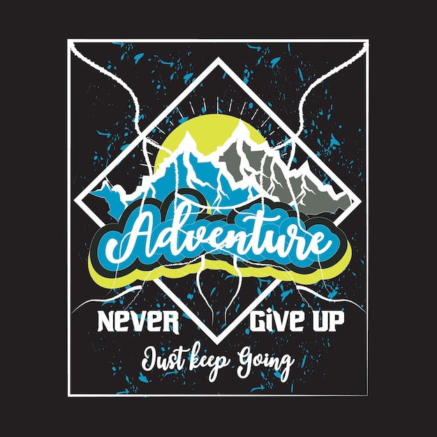 Vector adventure dark t shirt design