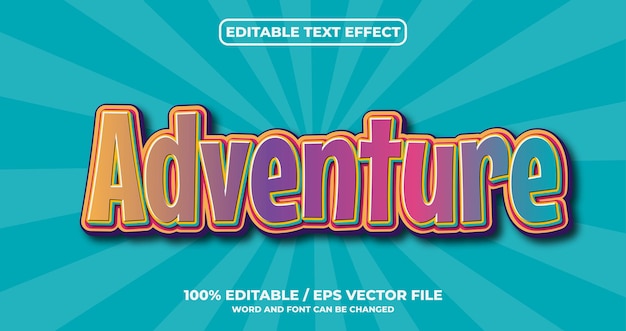 Adventure editable text effect