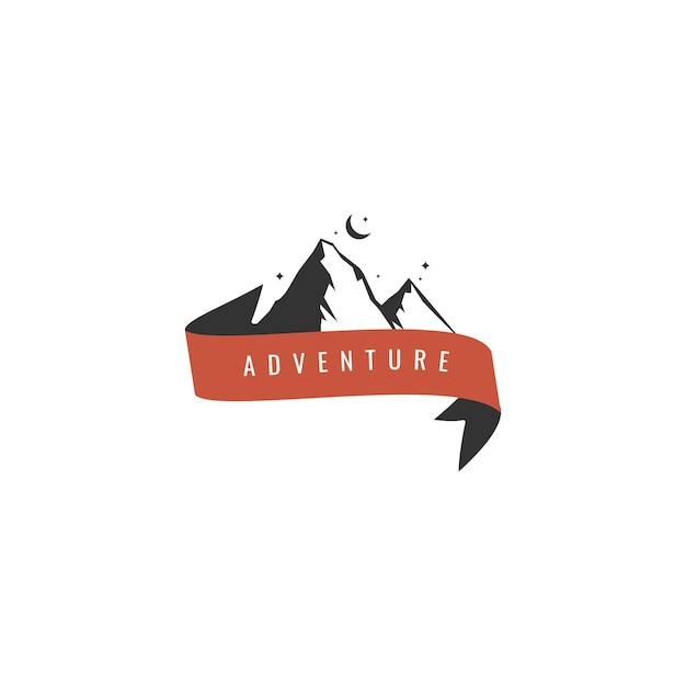 Adventure flat logo design