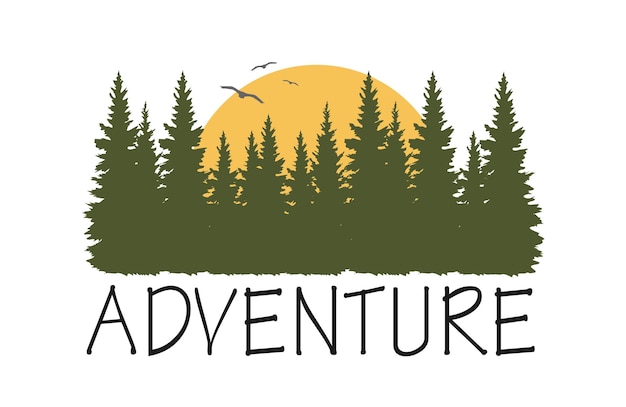 Vector adventure forest logo