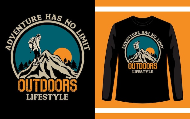 Adventure Has No Limit Outdoors Life Style Vector TShirt Design