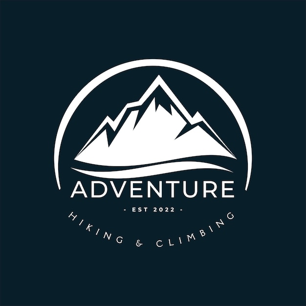 Logo avventura escursionismo e arrampicata