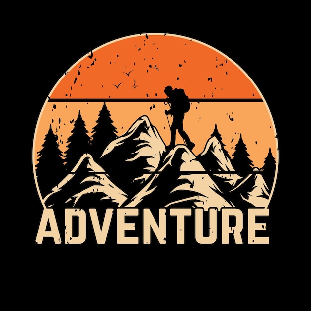 adventure hiking tshirt designs for explorers