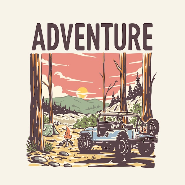 Vector adventure illustration