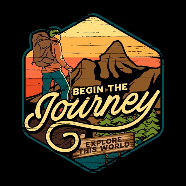 Vector adventure journey illustration