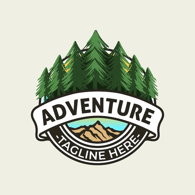 Adventure logo and badge premium template