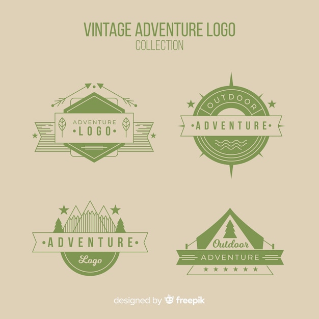 Vector adventure logo collection