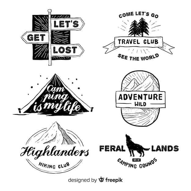 Collezione logo adventure