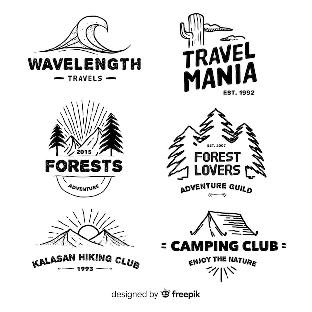 Vector adventure logo collection