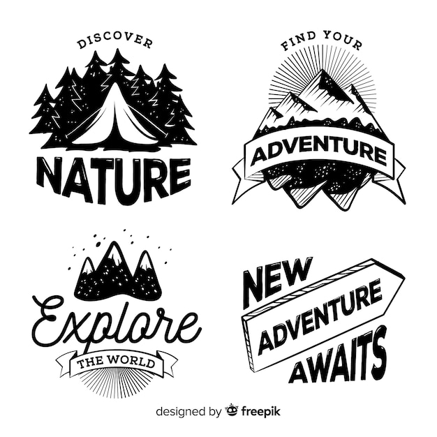 Vector adventure logo collection