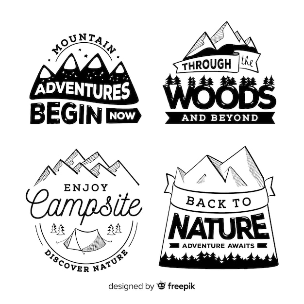 Vector adventure logo collection