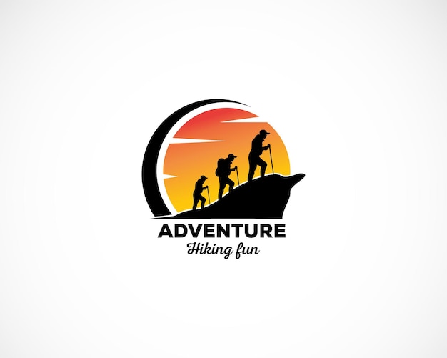 Adventure logo creative hiking design illustration